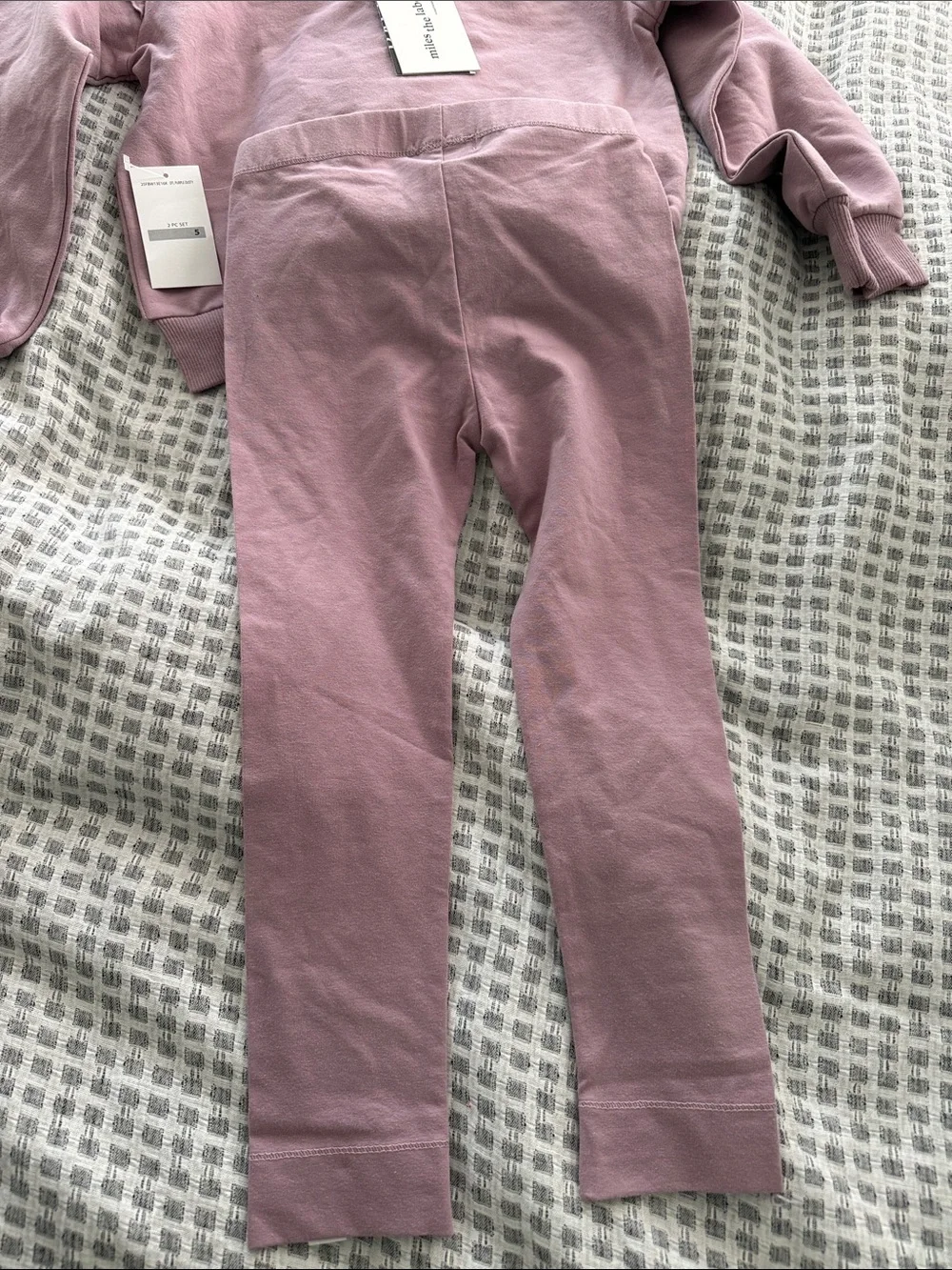 Girls' Mauve Ruffle Sweatshirt & Leggings Matching Set